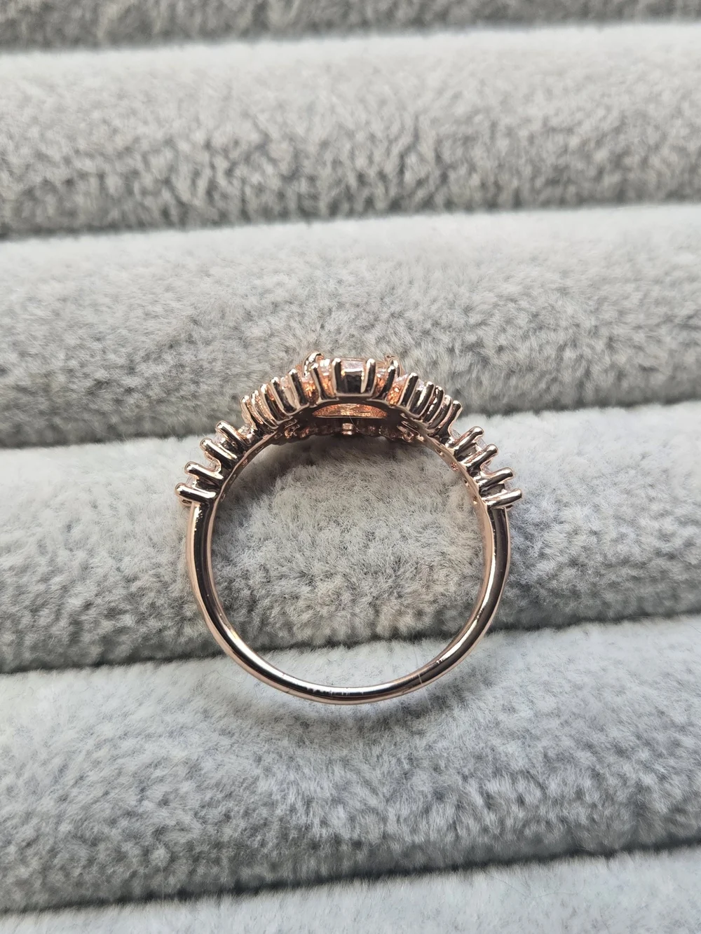 Size 8 Bomb Party Starburst Yellow Cubic Zirconia on Rose Gold Ring